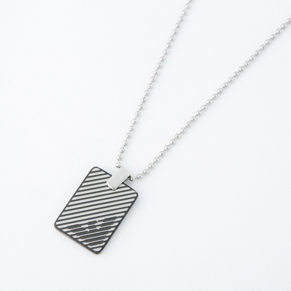 【お買い物マラソン期間中ポイント10倍】エンポリオアルマーニ EMPORIO ARMANI ネックレス ロゴプレート EGS2180　　フィットハウス｜FIT HOUSE