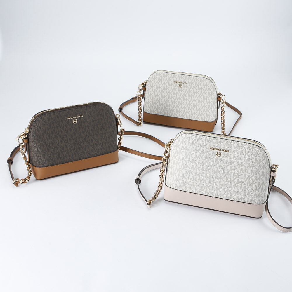 【お買い物マラソン期間中ポイント10倍】マイケルコース MICHAEL KORS ショルダーバッグ JET SET CHARM DOME PVCシグネチャー LG CROSSBODY 32T1GT9C3B　　フィットハウス