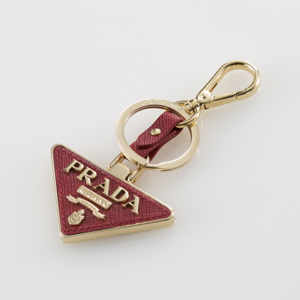 楽天市場】プラダ PRADA キーリング バッグチャームMIX ゴールド