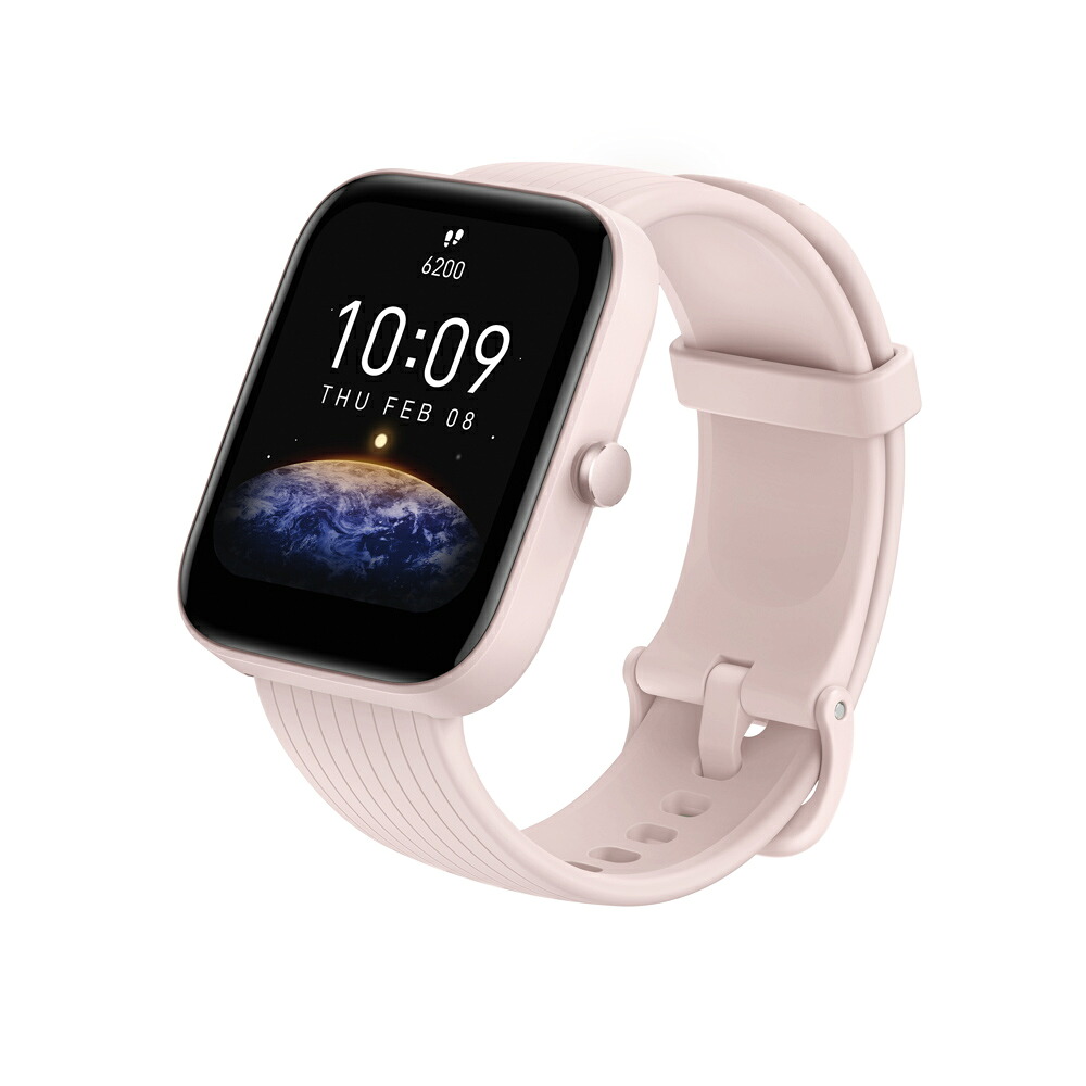 【お買い物マラソン期間中ポイント10倍】アマズフィット AMAZFIT Bip 3 Pro ピンク スマートウォッチ SP170047C06　　フィットハウス