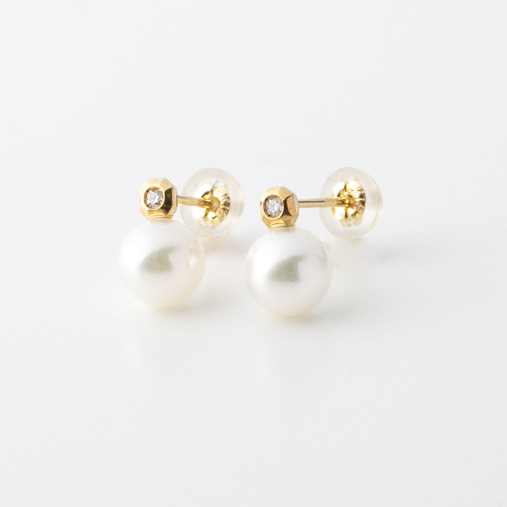 シェリークラン cheriecrin ピアス K18YG 純国産パール+ダイヤ0.02ct MCPP-0003　　フィットハウス｜FIT HOUSE 23,100円