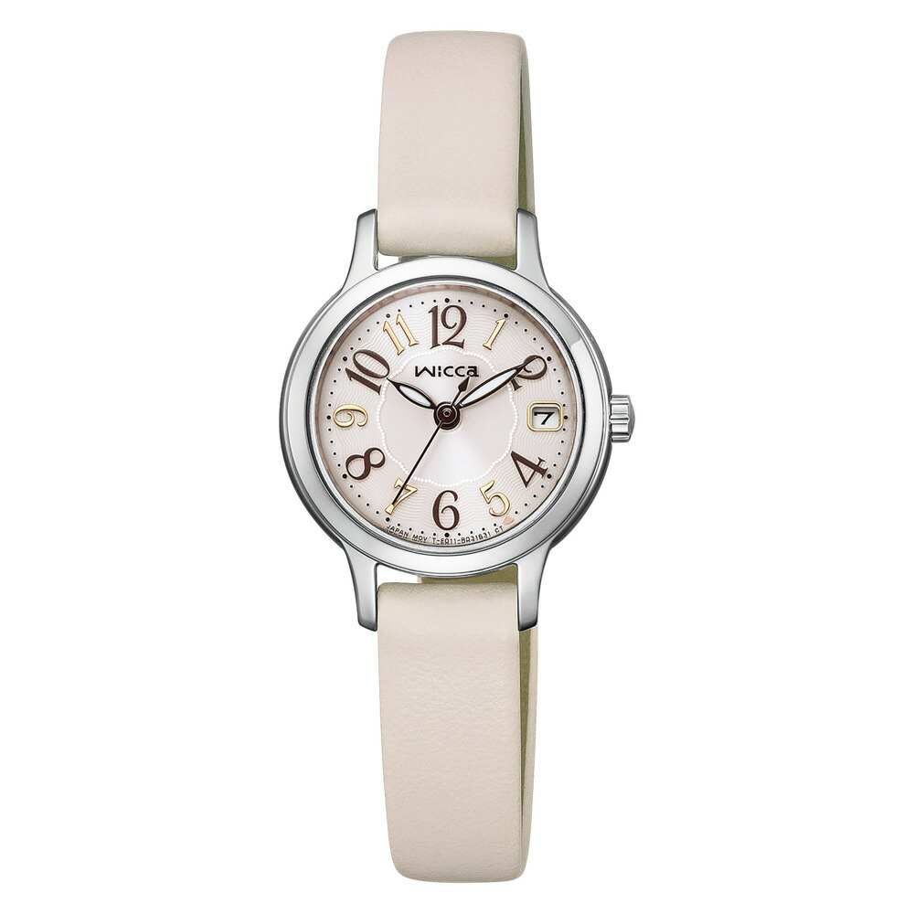 【お買い物マラソン期間中ポイント10倍】シチズン CITIZEN ウィッカ WICCA 腕時計 ラウンド デイト ソーラー レザー Lウォッチ KH4-912-90 フィットハウス|FIT HOUSE