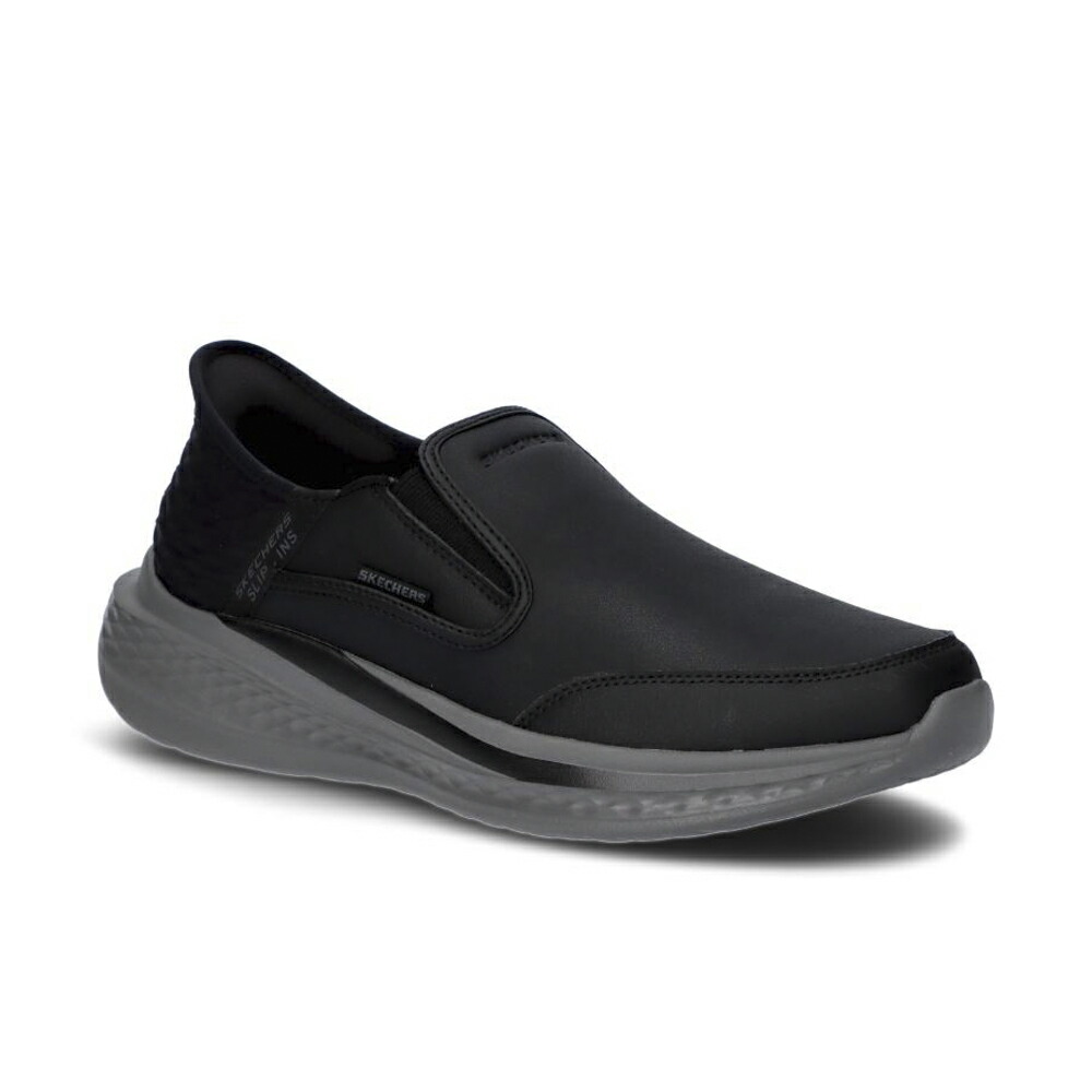 【百貨店大売り出し継続期間中尖んがり10倍】スケッチャーズ SKECHERS メンズスニーカー SLADE スレイドクーパー スリップインズ (BLK) 205237  填まる棲み家