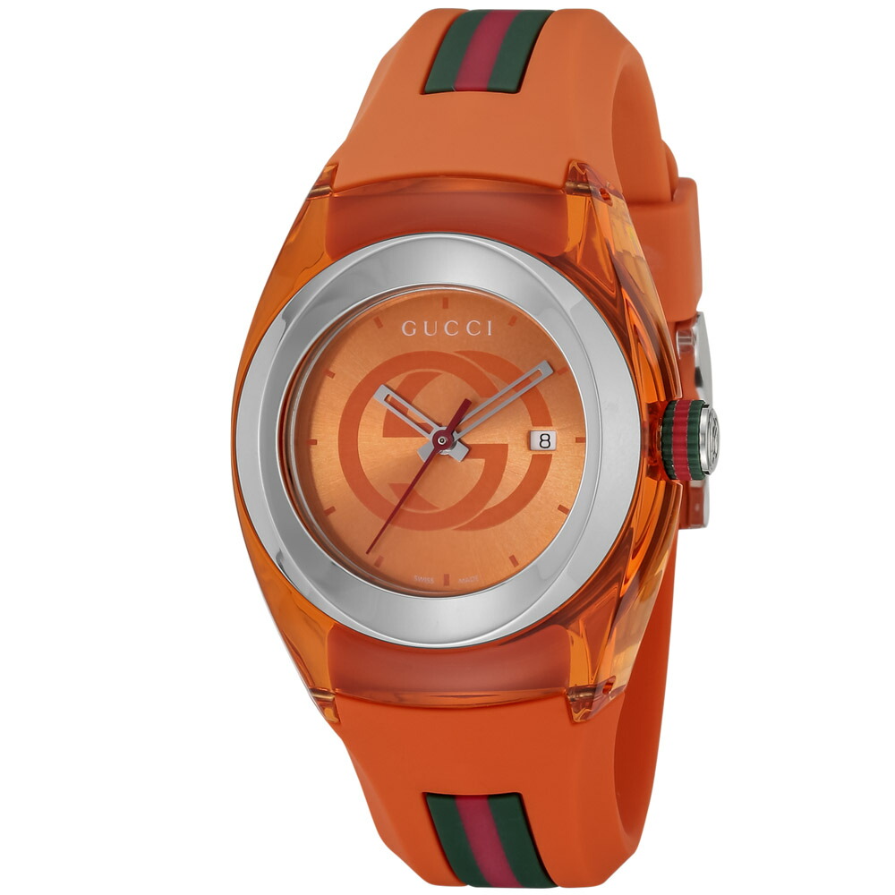 グッチ　GUCCI　SYNK　YA137103A　ラバーベルト赤　ジャンク GUCCI 【OUTLET】グッチ メンズ 時計 SYNC シンク クォーツ