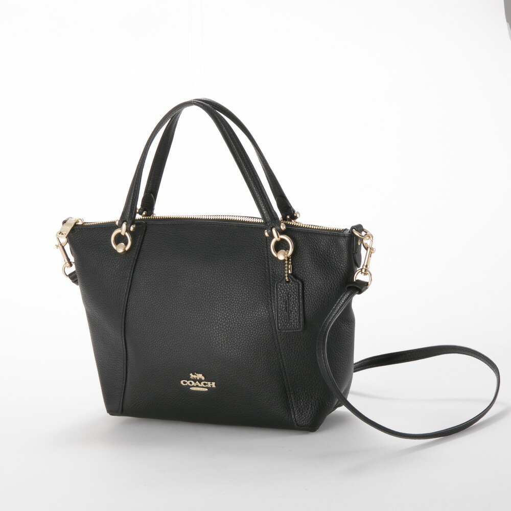 COACH ブラック バッグ Coach Shoulder Bag Women's COACH Signature Jacquard Black