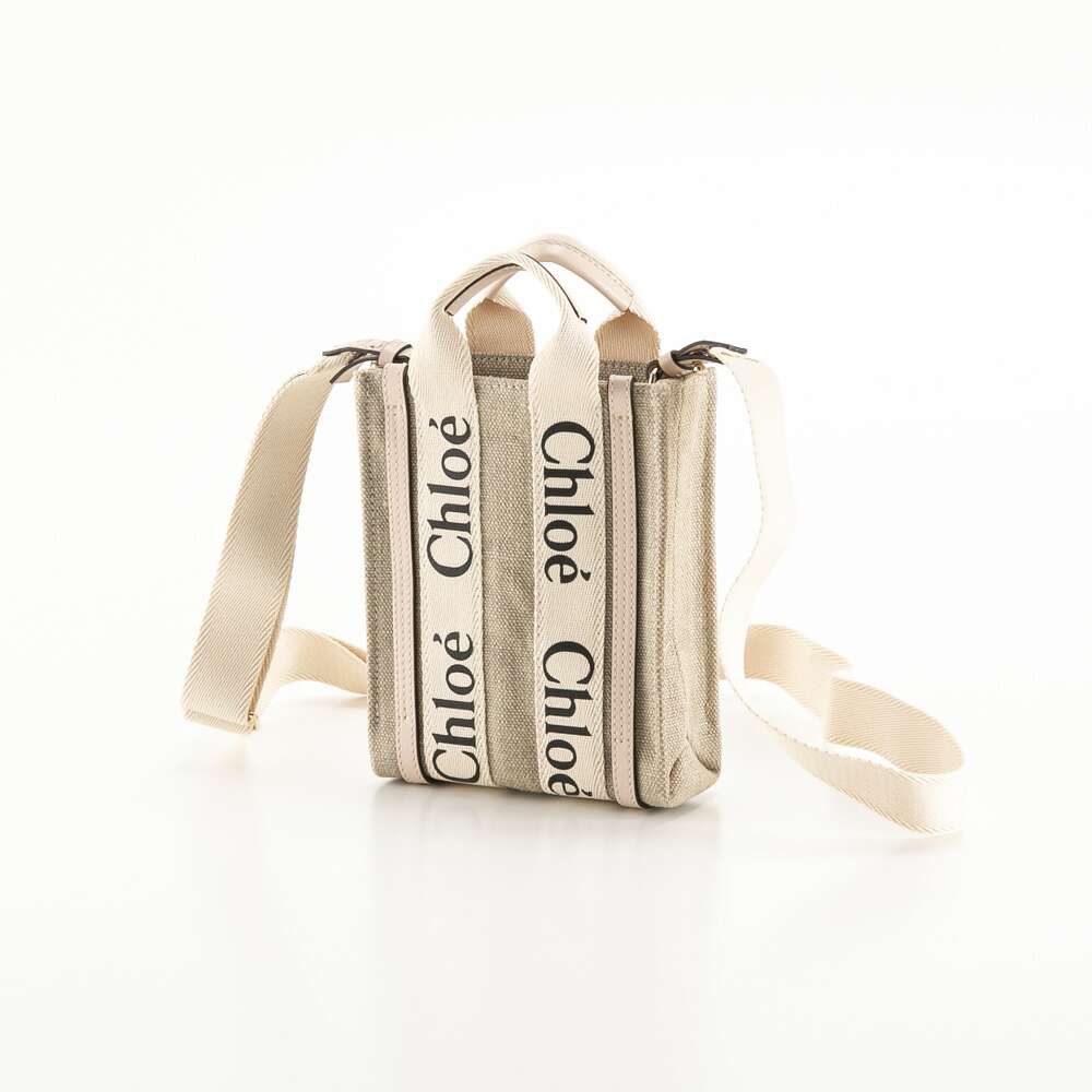 【お買い物マラソン期間中ポイント10倍】クロエ chloe WOODY ノース サウス ミニ トートバッグ 24AP243 I26　　フィットハウス｜FIT HOUSE