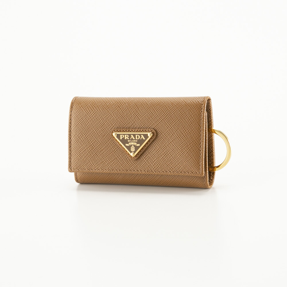 【百貨店大売り出し継続期間中尖んがり10倍】プラダ PRADA SAFFIANO TRIANGOLO 4連手当たり容れもの 手当たり輪っか付き添い人 1PG004 QHH   相応う住み家