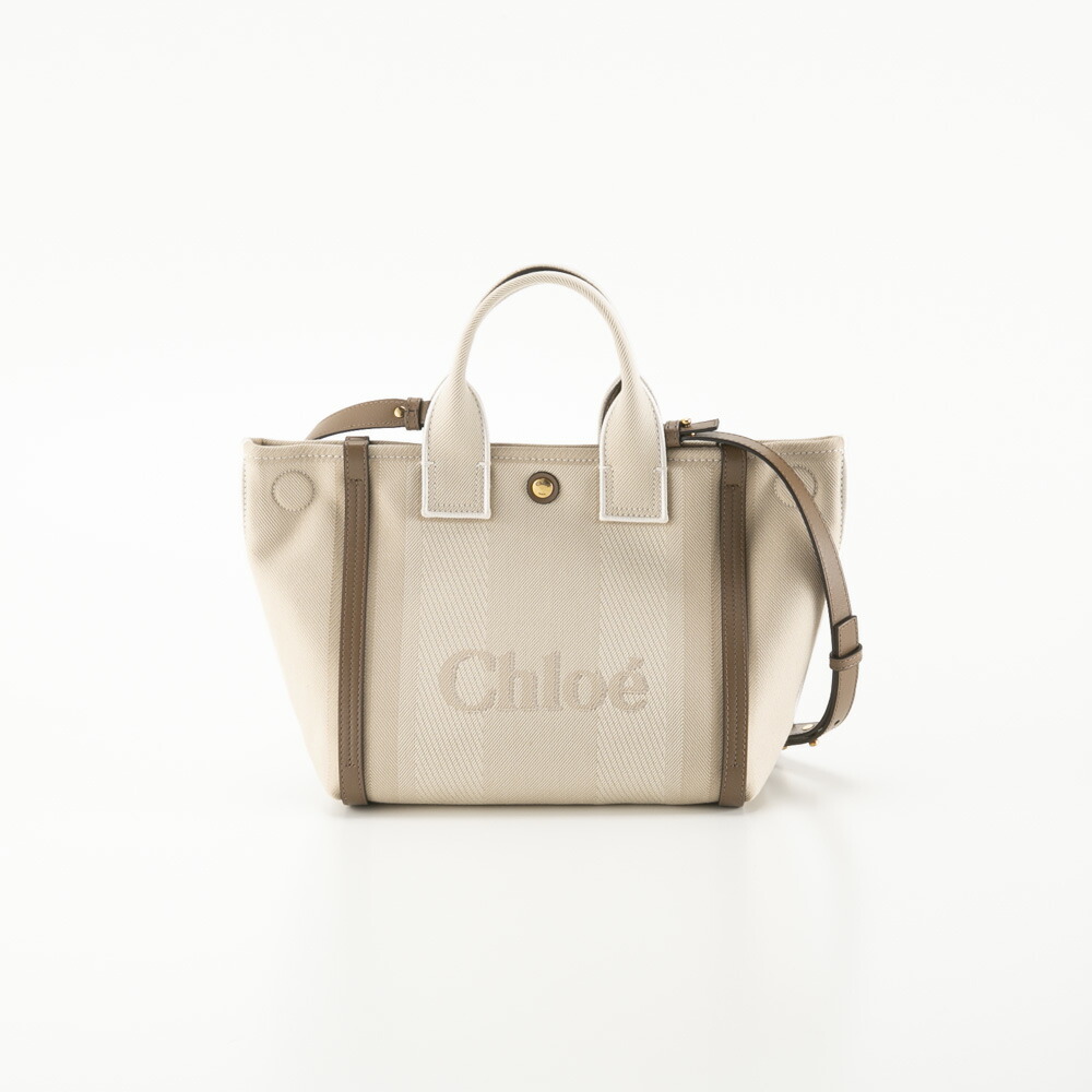 クロエ chloe CARRY スモール キャンバストートバッグ 25SS911 O65　　フィットハウス｜FIT HOUSE
