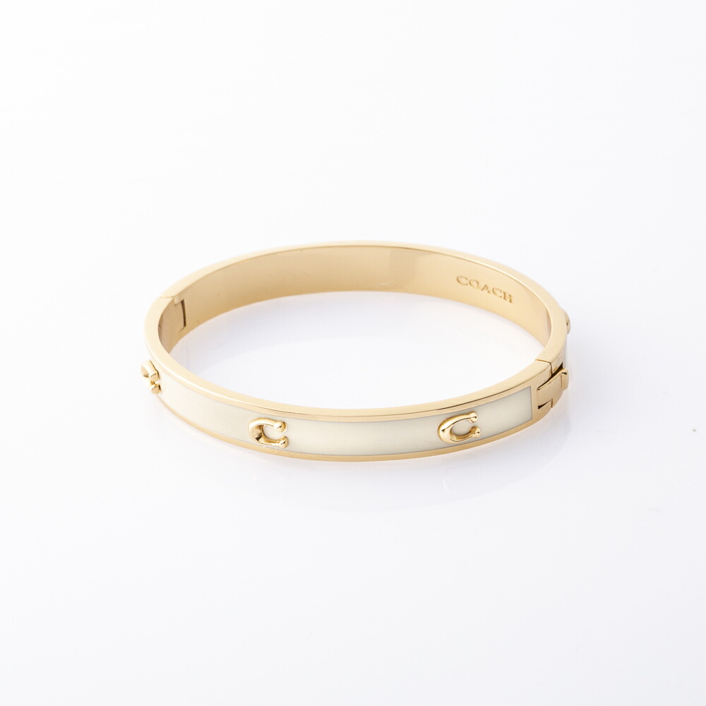 コーチ COACH バングル PEGGED C ENAMEL HINGE BANGLE BR 37422719 GLD100　　フィットハウス