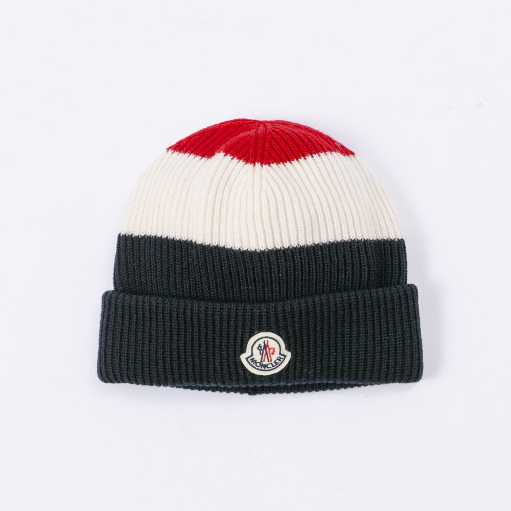 MONCLER ニット帽 ホワイト モンクレール MONCLER ニット帽 ホワイト ニット 帽子 冬 冬物 白