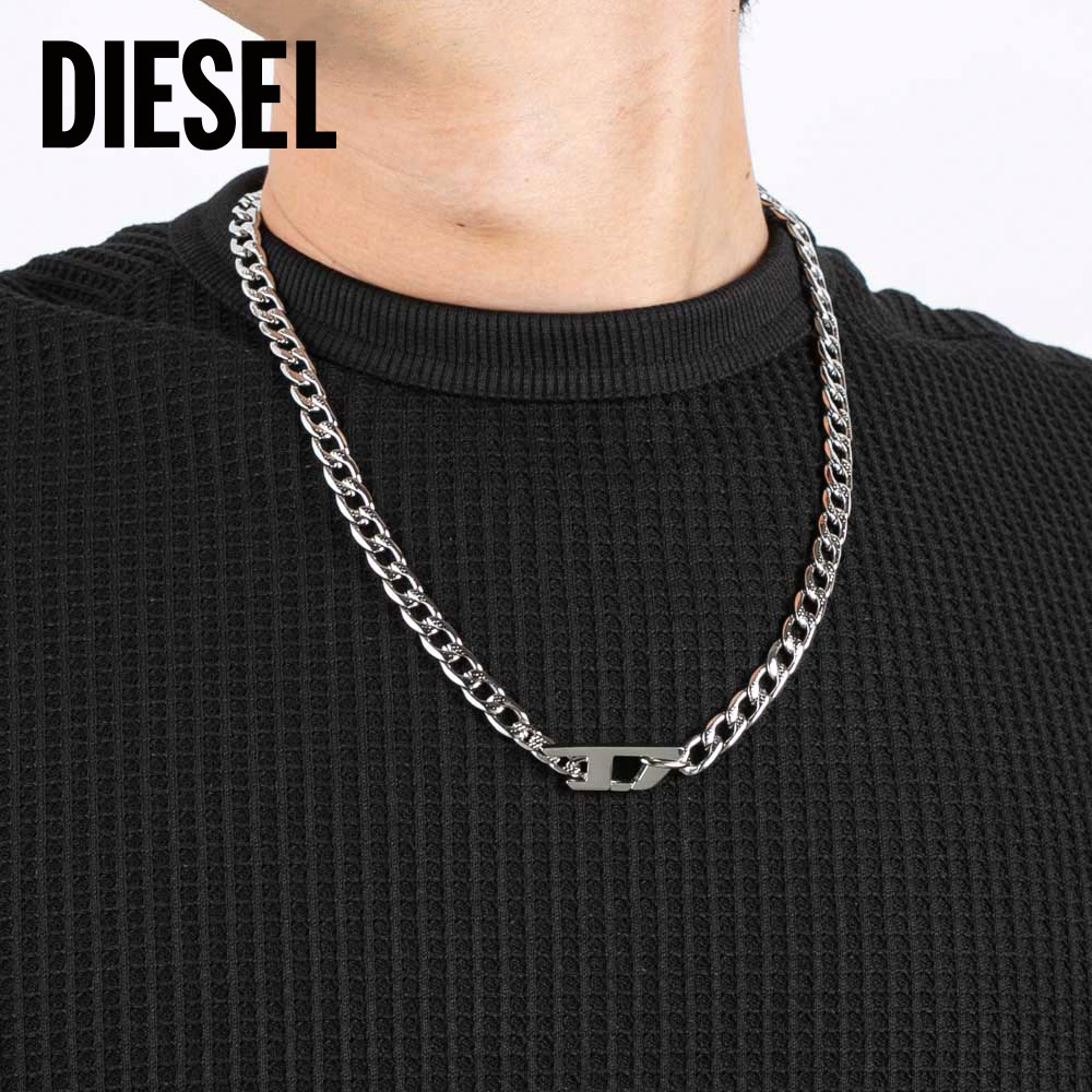 DIESEL Dx1521ディーゼル ジュエルネックレス Women's Stainless steel charm chain necklace | Silver | Diesel