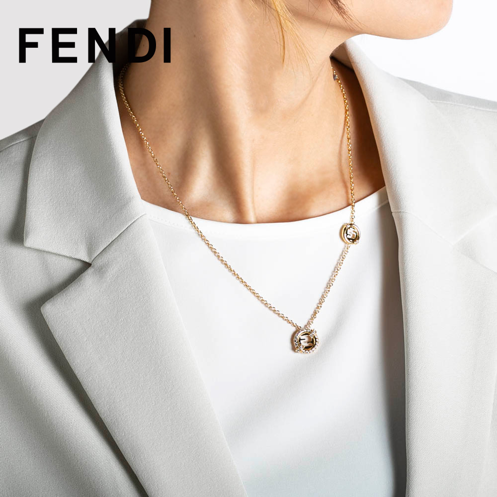 【希少】フェンディ　ネックレス　ズッカ　バッグ　ゴールド　約60cm 楽天市場】フェンディ FENDI ネックレス 8AG760 6DM F089U エフ イズ