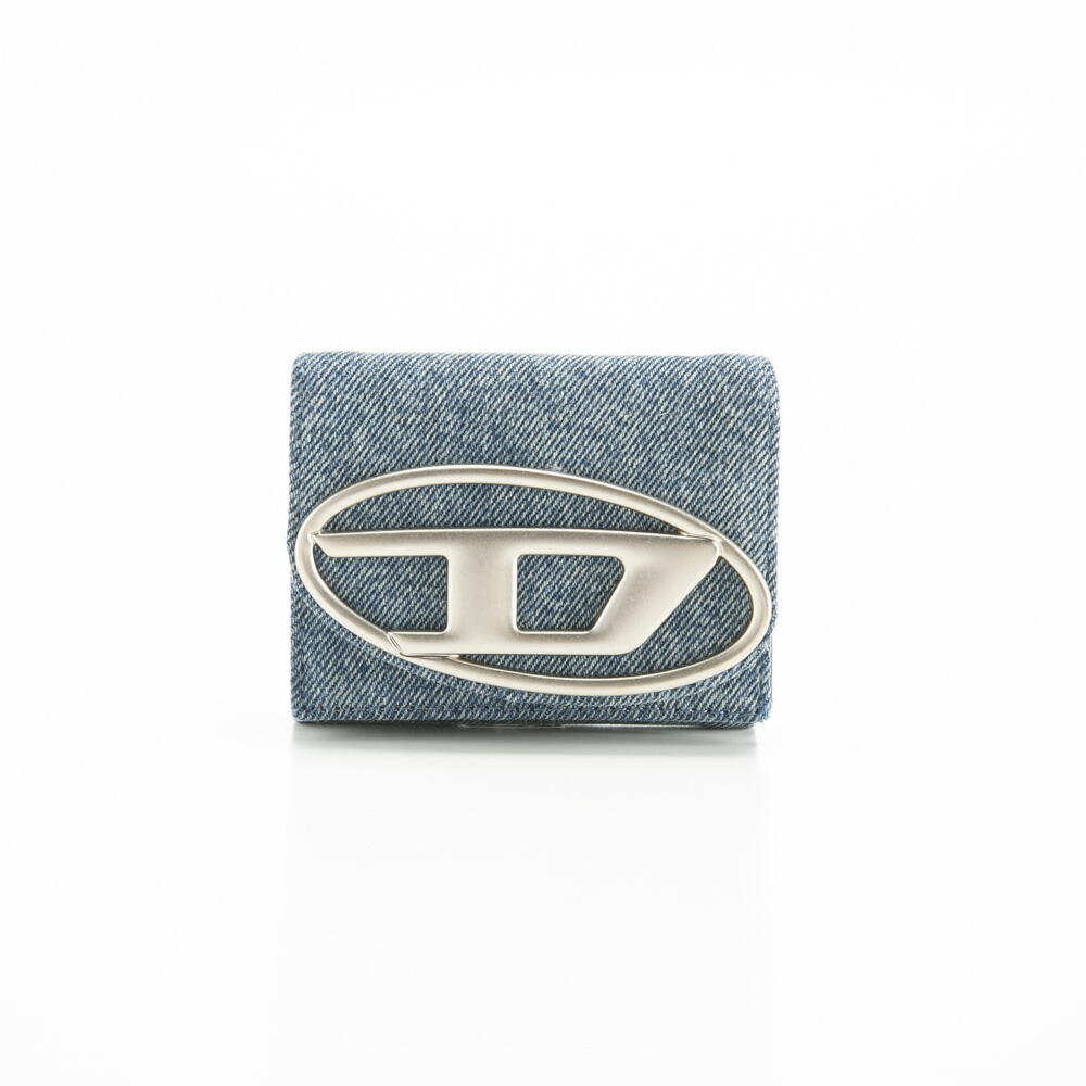【５のつく日押さえる★10％クーポン券★】☆ ディーゼル DIESEL 三つ折り紙入れ ジーンズ 1DR XS II X09887P1730   相応う住みか