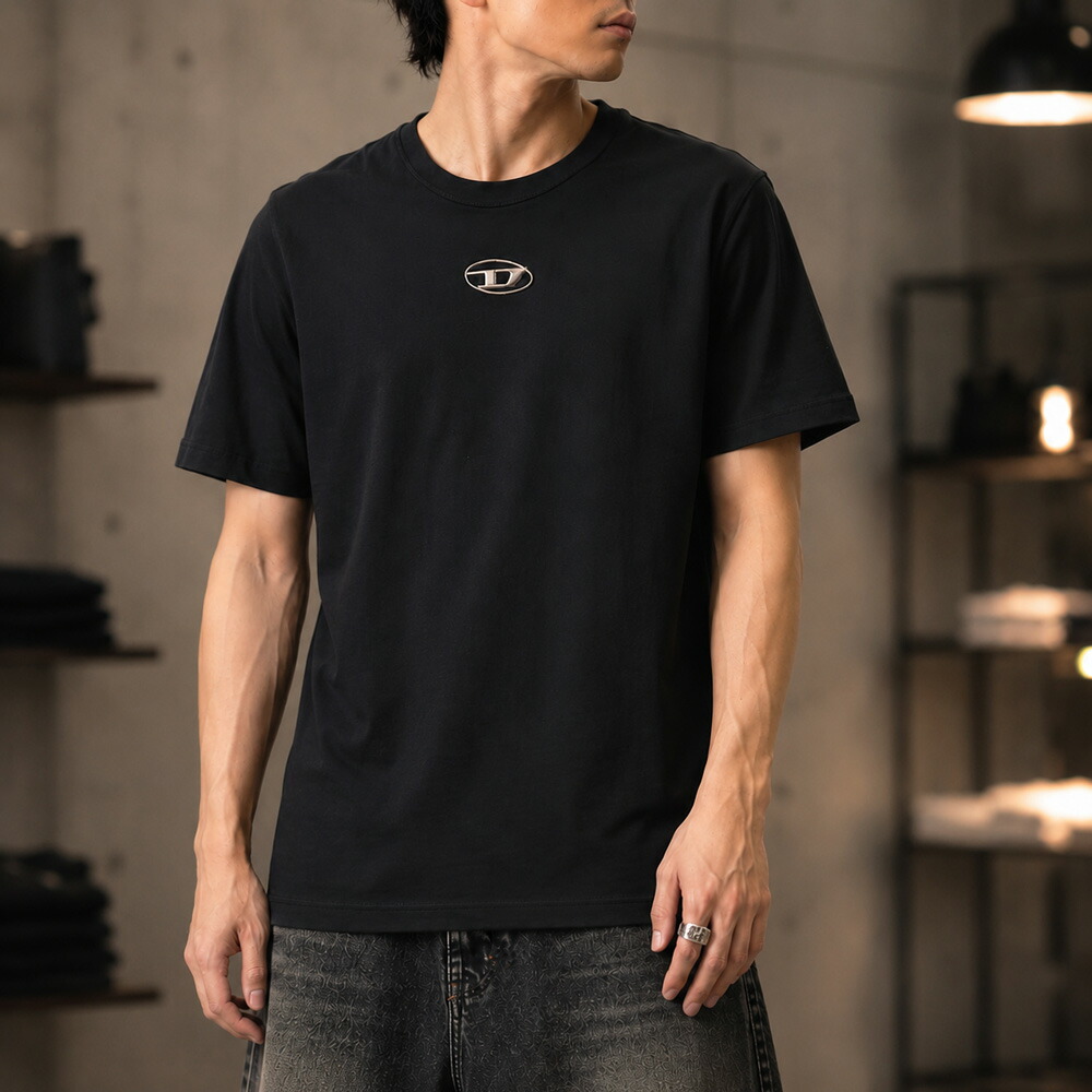 ディーゼル DIESEL メンズトップス T-shirt with metallic Oval D A178800CLBR  填まる棲み家