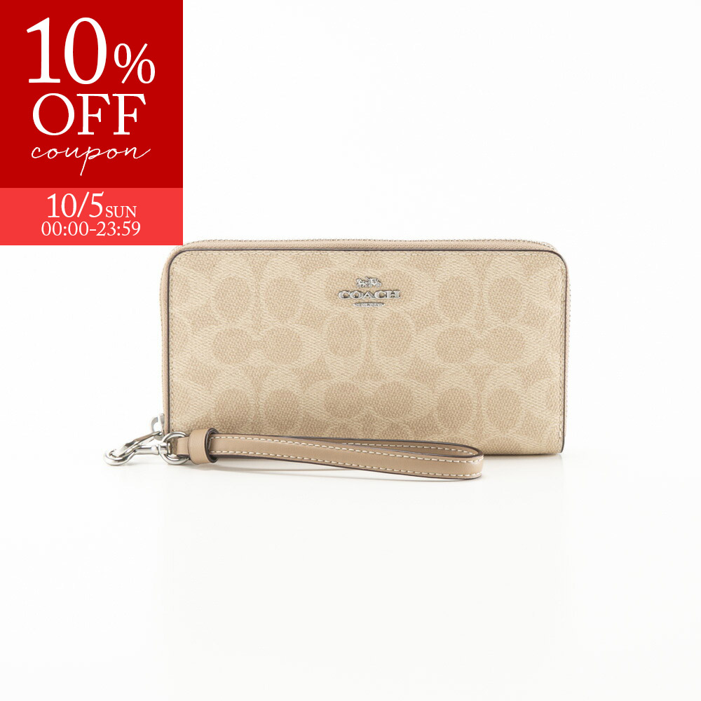 コーチ COACH 長財布 リストレット付き シグネチャー 新品 COACH コーチ 財布 長財布 新作 新品 シグネチャー レザー 二
