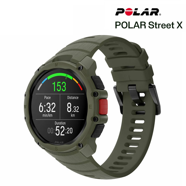 新発売 POLAR Street X フォレストグリーン S-L ポラール  [ 国内置き目品］ 時辰儀 御覧なさる 心臓の鼓動計 LED閃光電球点火装置 填まるネス 形づくる 駈けっくら マラソン トライアスロン トレラン 走者