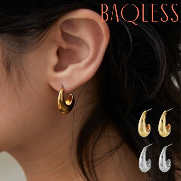 楽天市場】Baqless バックレス ピアス ゴールド シルバー