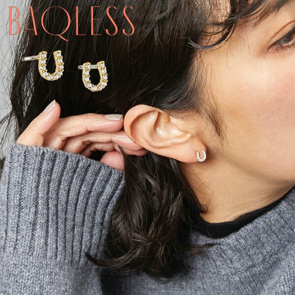 楽天市場】Baqless バックレス ピアス ゴールド シルバー