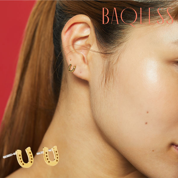 Baqless ホースシューピアス 楽天市場】Baqless バックレス ピアス ゴールド シルバー ホース