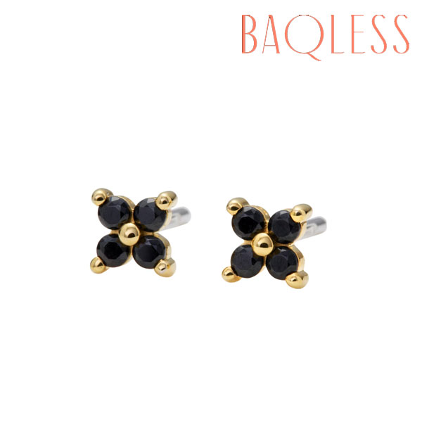 【7月末頃入荷予定】Baqless バックレス ピアス オニキス ブラック Amity Bloom Onyx Gold キャッチレス サーフィン ヨガ ランニング ランナー トレイル トライアスリート スキー プレゼント ギフト 誕生日｜Fitness Online フィットネス市場