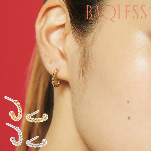 Baqless バックレス ピアス ゴールド シルバー エンブレイスバブル Embrace Bubble Gold silver キャッチレス スポーツ おしゃれ サーフィン ヨガ ランニング アウトドア フェス ジム プレゼント ギフト 医療用ステンレス 正規品 母の日 誕生日