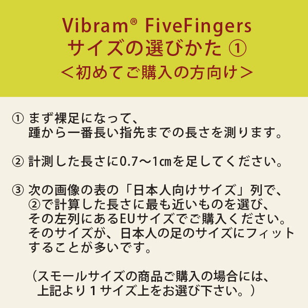 サイズの選びかた(初めてご購入の方向け)