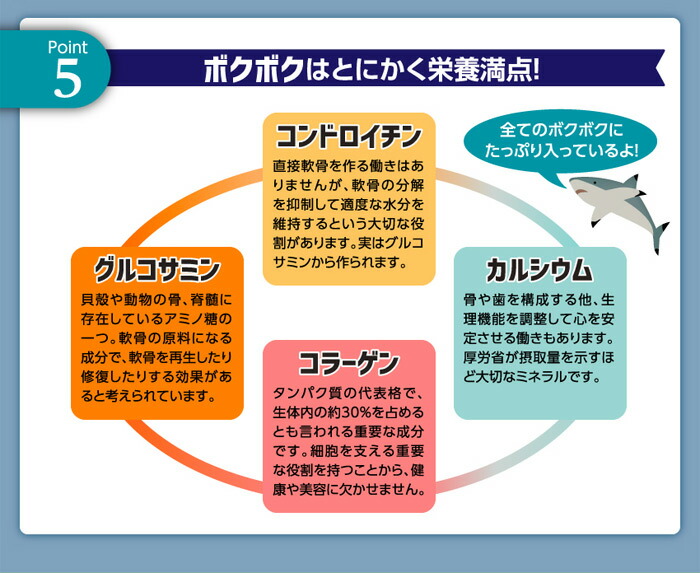 新品登場 ルークラン ボクボク サメ軟骨 50g 愛犬用おやつ 関節 皮膚 健康 グルコサミン コンドロイチン コラーゲン カルシウム 無添加 無着色  BokBok qdtek.vn