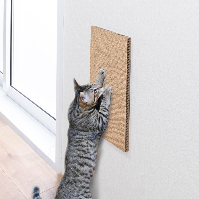 楽天市場 吸着壁に貼れる猫の爪とぎ 麻タイプ 1個 愛猫用 天然素材