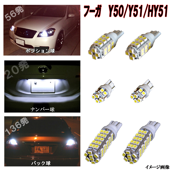 安い ライト ランプ フーガ 保証付き Y50 Y51 Hy51 カー用品 車用品 ポジション灯 ナンバー灯 バック灯 パーツ カスタム Ledライト Ledバルブ Led球 電球 外装品 50フーガ 51フーガ Fuga ニッサン 日産 外装smdセット 合計212発 3種6点 激光揃い T10 T16 ポジション