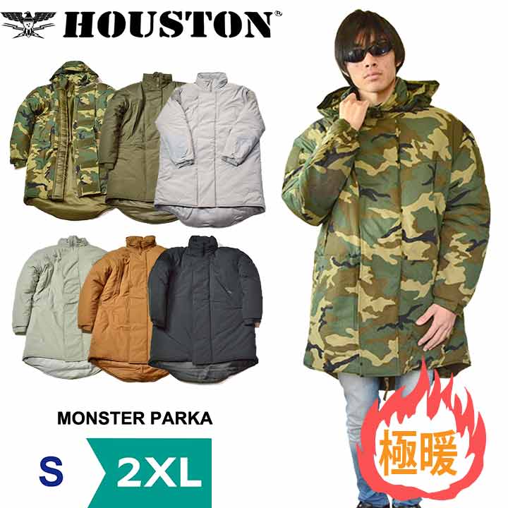 【開始５２時間限定２０％OFFクーポン★】ヒューストン モンスターパーカー LEVEL7 メンズ アウター | S~2XL 全5色 大きいサイズ ミリタリージャケット アメカジ ブランド 着丈 長い 完全防寒 3M シンサレート 20代 30代 40代 50代 60代