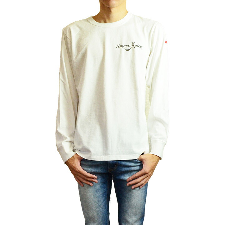 プリント メッセージ Tシャツ メンズ 長袖 アメカジ 厚手 日本製 S 3l 綿100 ティーシャツ 着丈 短い バイカー ブランド スマートスパイス 秋冬 白 ホワイト おしゃれ かっこいい 人気 おすすめ 30代 40代 50代 服 カジュアル メンズファッション Go Camp