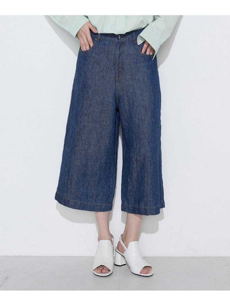 リネンデニム キュロットパンツ COMME CA Wardrobe コムサ パンツ その他のパンツ ブルー【送料無料】[ Fashion]｜FIVEFOXes ONLINE STORE