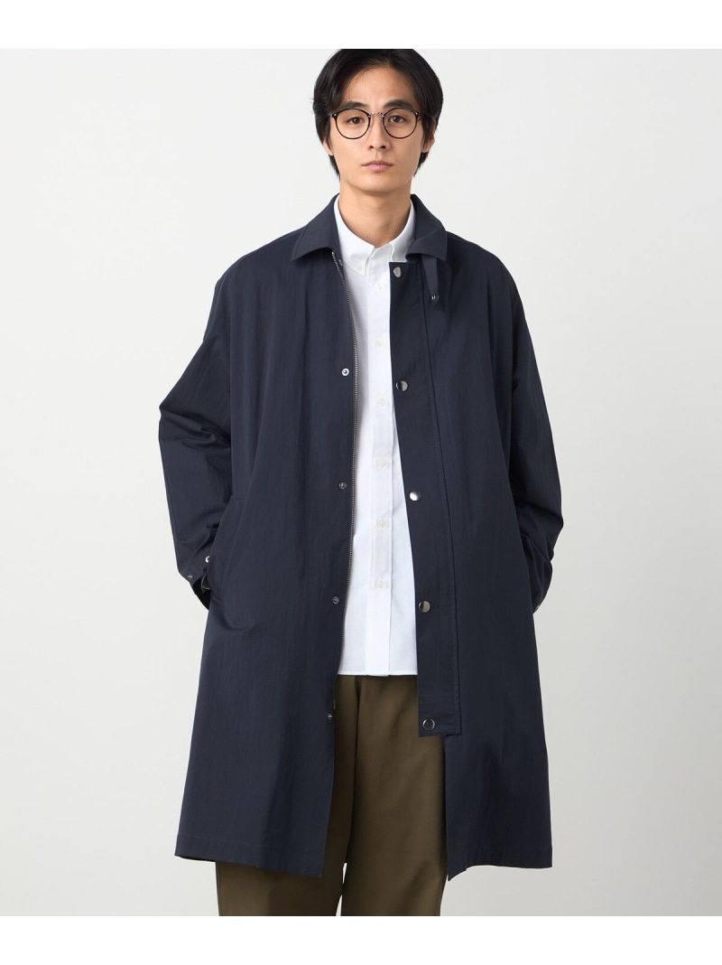 コットンナイロンストレッチ ステンカラーコート COMME CA ISM コムサイズム ジャケット・アウター ステンカラーコート ネイビー ベージュ【送料無料】[ Fashion]｜FIVEFOXes ONLINE STORE
