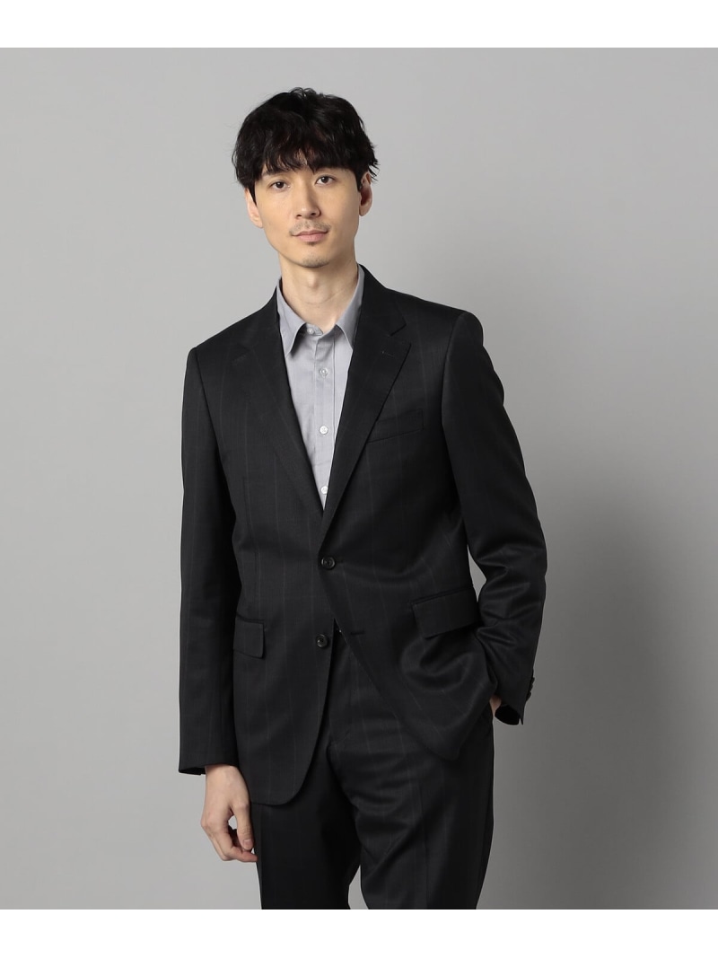 新品 COMME CA MEN コムサメン 厚手 ジャージーツイード ジャケット 04チャコールグレー Lサイズ 15JA01 定価42，900円