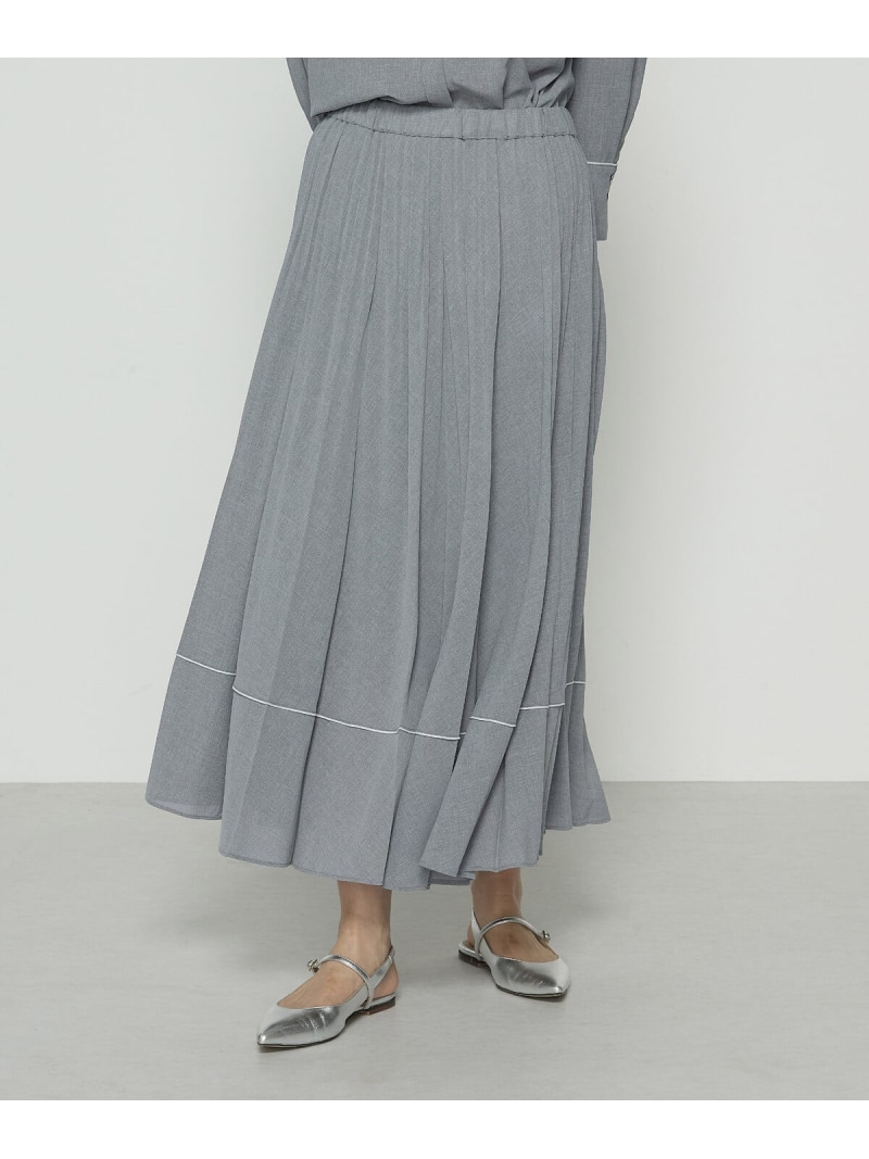 【SALE／20%OFF】ドライシャンブレー プリーツスカート COMME CA コムサ スカート ロング・マキシスカート グレー ネイビー【RBA_E】【送料無料】[ Fashion]｜FIVEFOXes ONLINE STORE