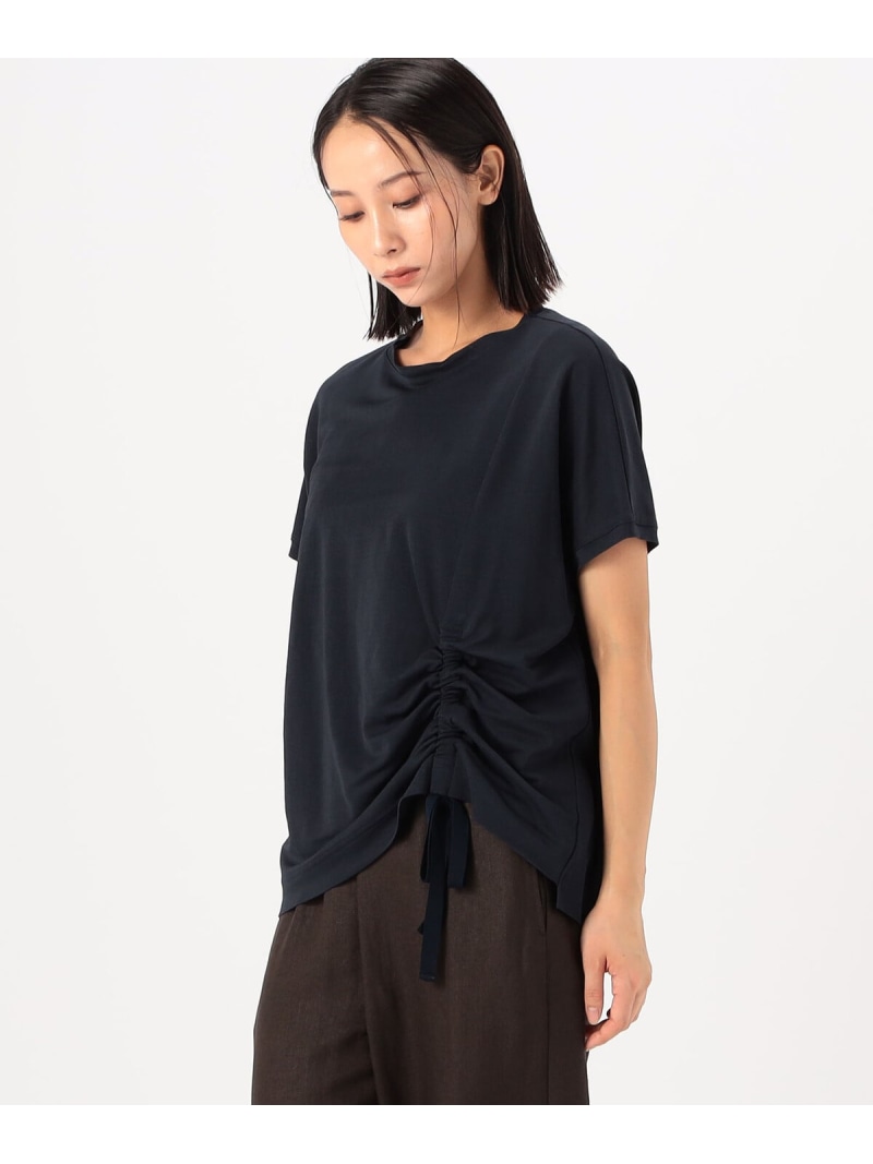 【SALE／50%OFF】和紙ジャージー ブラウス仕立てのカットソー Gabardine K.T コムサ トップス カットソー・Tシャツ ネイビー ホワイト グレー【RBA_E】【送料無料】[ Fashion]