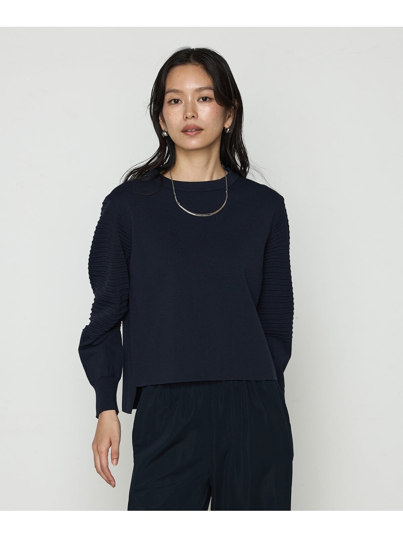 【SALE／50%OFF】ブライトストレッチヤーン ミラノリブバナナスリーブセーター Gabardine K.T コムサ トップス ニット グレー ネイビー【RBA_E】【送料無料】[ Fashion]｜FIVEFOXes ONLINE STORE