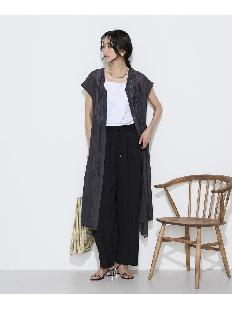 【SALE／10%OFF】[ TALLサイズ ] カッセンシフォン シャツドレス K.T KIYOKO TAKASE TALL コムサ ワンピース・ドレス ワンピース ベージュ グレー【RBA_E】【送料無料】[ Fashion]｜FIVEFOXes ONLINE STORE