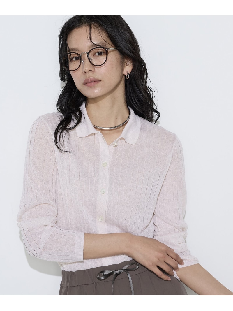 【SALE／30%OFF】[ Sサイズ ] レーヨンイタリア糸 ワイドリブポロカーディガン COMME CA S-SIZE コムサ トップス カーディガン ベージュ ブルー ネイビー【RBA_E】【送料無料】[ Fashion]｜FIVEFOXes ONLINE STORE