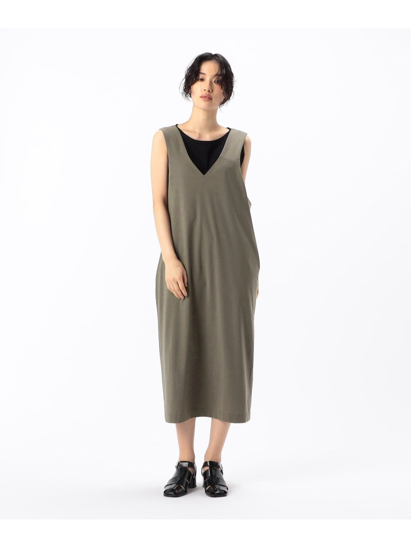 【SALE／70%OFF】【セットアップ対応】スーパーハイゲージジャージー ?ライン ジャンスカ Gabardine K.T コムサ ワンピース・ドレス ワンピース ブラック カーキグリーン ブラウン【RBA_E】【送料無料】[ Fashion]