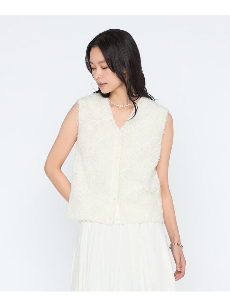 立体テープ刺繍 2WAYジレ Maison Platinum コムサ トップス シャツ・ブラウス ブラック ホワイト【送料無料】[ Fashion]｜FIVEFOXes ONLINE STORE