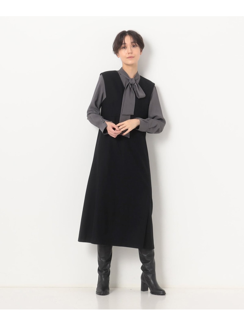【SALE／40%OFF】【セットアップ対応】2WAYストレッチフラノ ジャンパースカート K.T KIYOKO TAKASE コムサ ワンピース・ドレス ワンピース ブラック ベージュ グレー【RBA_E】【送料無料】[ Fashion]｜FIVEFOXes ONLINE STORE