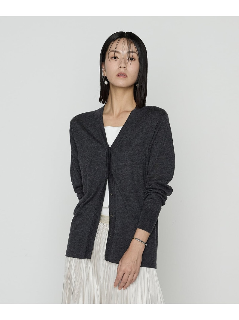 【SALE／46%OFF】[ TALLサイズ ] ウール梳毛 Vネックカーディガン COMME CA TALL コムサ トップス カーディガン グレー ブルー【RBA_E】【送料無料】[ Fashion]｜FIVEFOXes ONLINE STORE