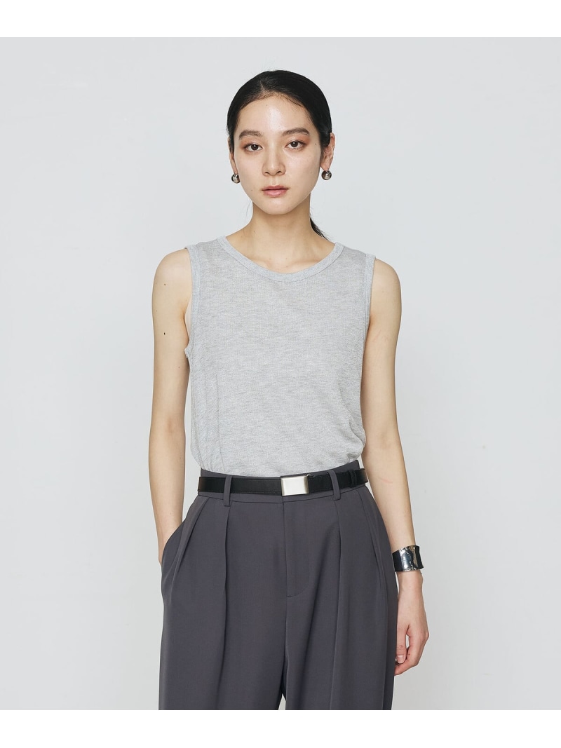 [ +サイズ ] ラメテレコ タンクトップ Gabardine K.T + コムサ トップス カットソー・Tシャツ ベージュ グレー【送料無料】[ Fashion]