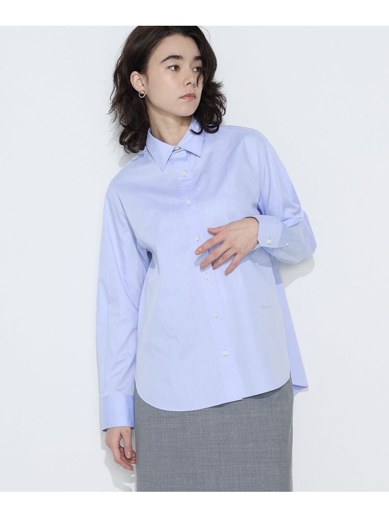 [ TALLサイズ ] コットンブロード/アイランドコットン ベーシックシャツ COMME CA TALL コムサ トップス シャツ・ブラウス ホワイト ブルー【送料無料】[ Fashion]｜FIVEFOXes ONLINE STORE