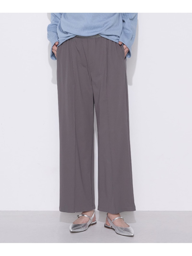 【SALE／10%OFF】[ TALLサイズ ] コンパクトハリジャージー ワイドパンツ COMME CA TALL コムサ パンツ その他のパンツ グレー ブラック【RBA_E】【送料無料】[ Fashion]