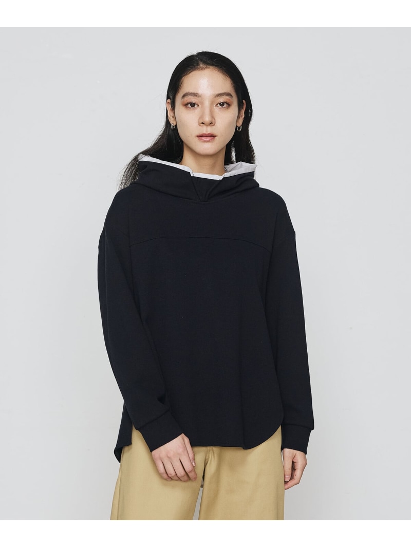 【SALE／40%OFF】ブークレダンボール レイヤード風フード付トレーナー Gabardine K.T コムサ トップス スウェット・トレーナー ネイビー グレー【RBA_E】【送料無料】[ Fashion]
