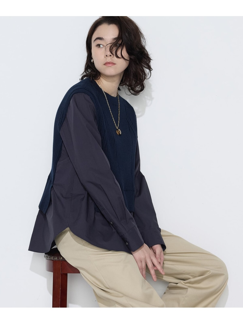 [ TALLサイズ ] ニットドッキング プルオーバーシャツ K.T KIYOKO TAKASE TALL コムサ トップス シャツ・ブラウス ネイビー【送料無料】[ Fashion]｜FIVEFOXes ONLINE STORE 25,773円