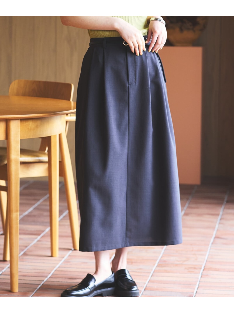 【SALE／10%OFF】リネンライク バレルス手押し車 / セットアップ相応う COMME CA ISM コムサイズム スコート ロング・マキシスコート 薄墨色【RBA_E】【貨物輸送無料】[ Fashion]