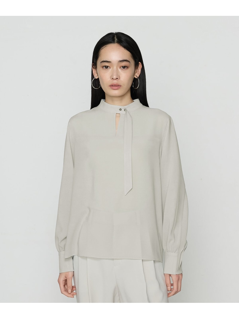 【SALE／37%OFF】フィネスボイル 長袖ブラウス COMME CA コムサ トップス シャツ・ブラウス ネイビー グリーン【RBA_E】【送料無料】[ Fashion]